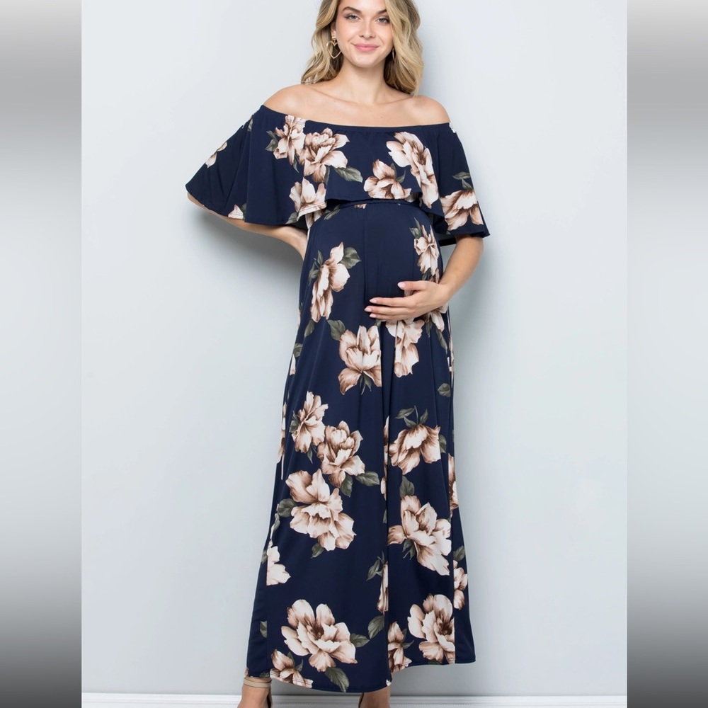 Off Shoulder Maternity Dress